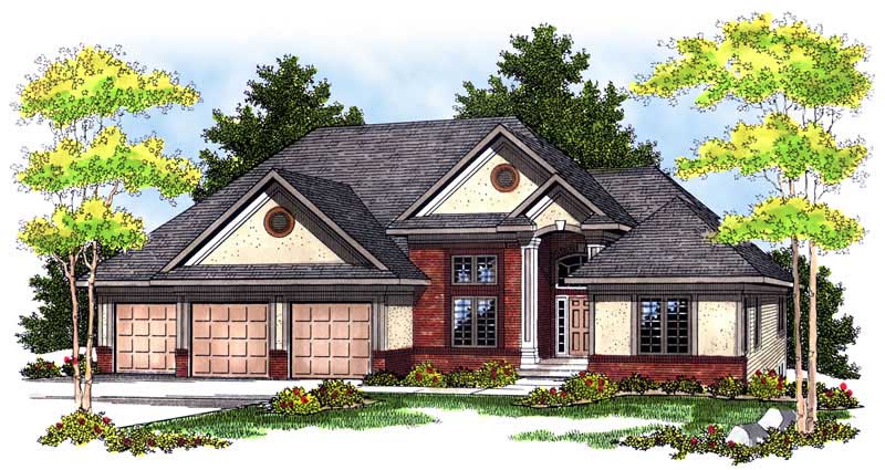 3-Bedroom, 2216 Sq Ft Craftsman Home Plan - 101-1410 - Main Exterior