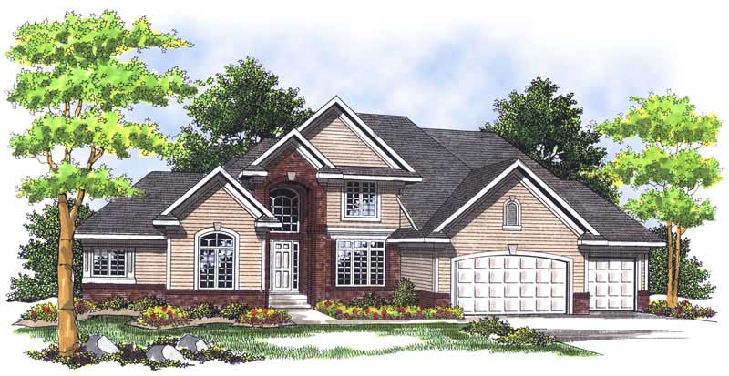4-Bedroom, 2750 Sq Ft European House Plan - 101-1463 - Front Exterior