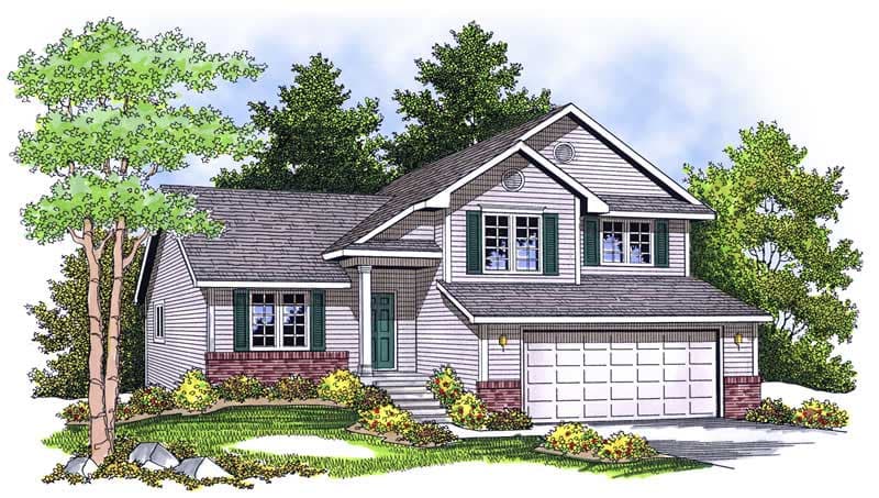 3-Bedroom, 1672 Sq Ft Country Home Plan - 101-1501 - Main Exterior