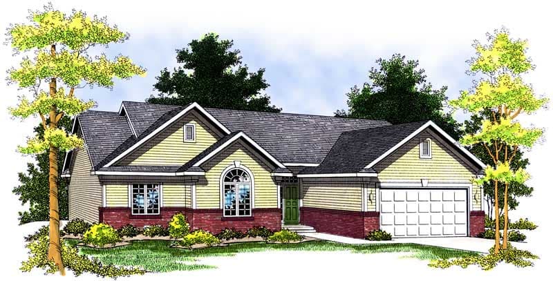 3-Bedroom, 1588 Sq Ft Craftsman Home Plan - 101-1558 - Main Exterior