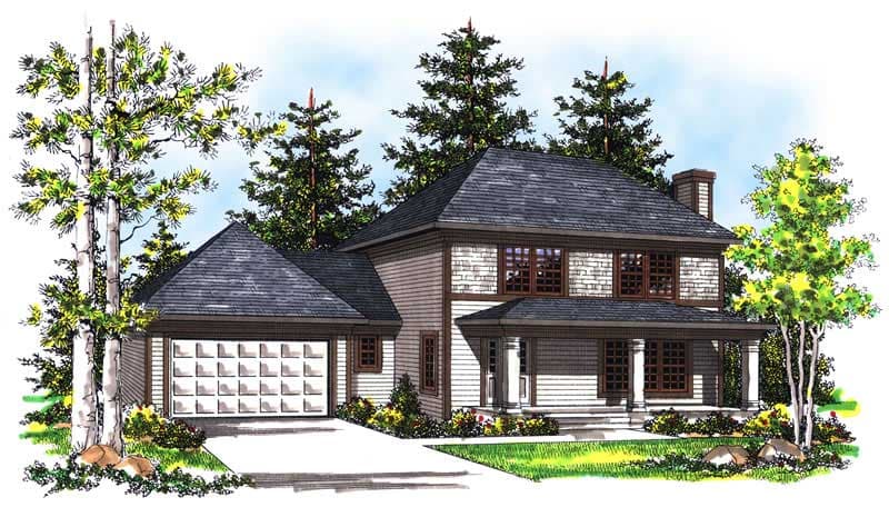 3-Bedroom, 1561 Sq Ft Country Home Plan - 101-1631 - Main Exterior
