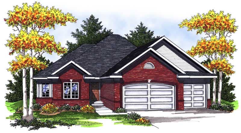 3-Bedroom, 1973 Sq Ft Ranch Home Plan - 101-1660 - Main Exterior