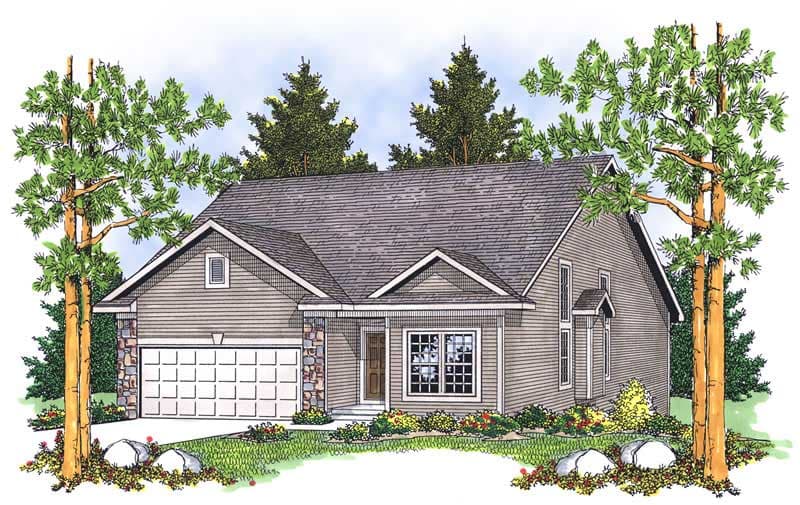 2-Bedroom, 1734 Sq Ft Ranch Home Plan - 101-1674 - Main Exterior