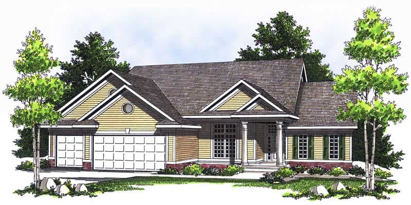 4-Bedroom, 3554 Sq Ft Ranch House Plan - 101-1696 - Front Exterior