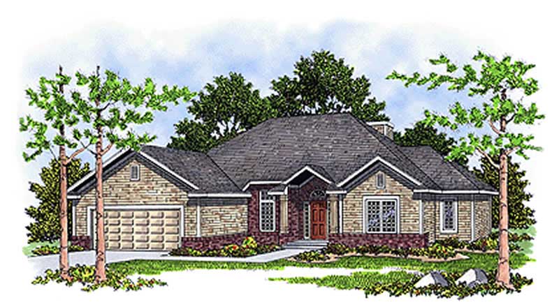 3-Bedroom, 1756 Sq Ft Contemporary Home Plan - 101-1743 - Main Exterior
