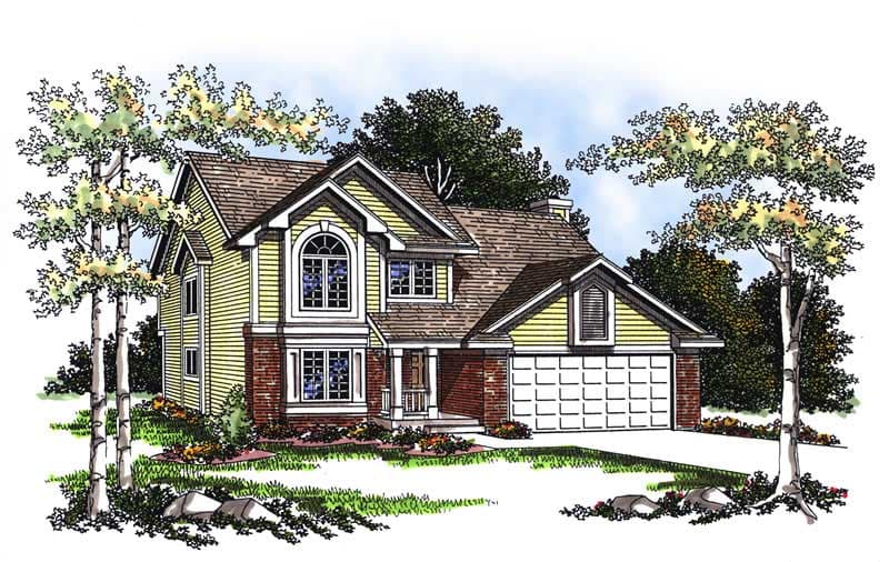 3-Bedroom, 1924 Sq Ft Country House Plan - 101-1858 - Front Exterior