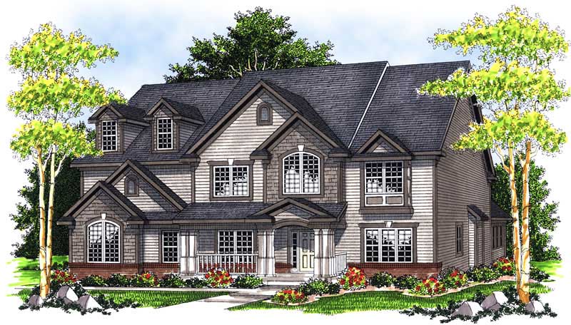 4-Bedroom, 3687 Sq Ft Luxury Home Plan - 101-1862 - Main Exterior