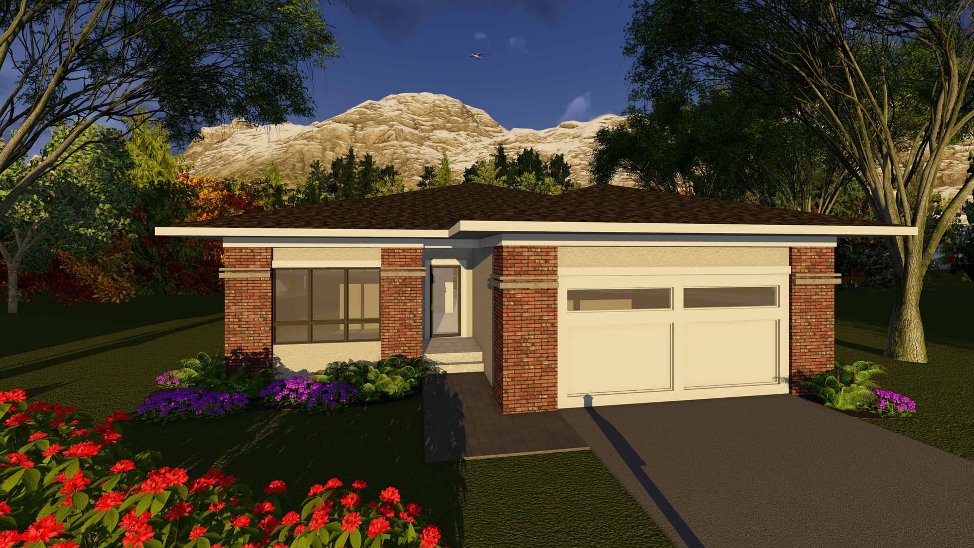 2-Bedroom, 1432 Sq Ft Ranch Home Plan - 101-1902 - Main Exterior