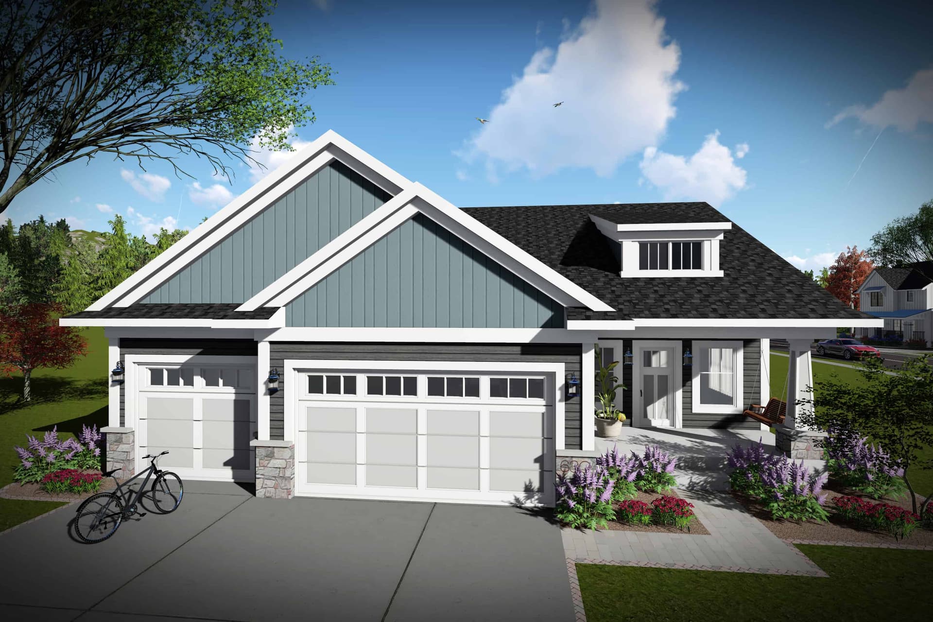 3-Bedroom, 1681 Sq Ft Ranch Home Plan - 101-1970 - Main Exterior