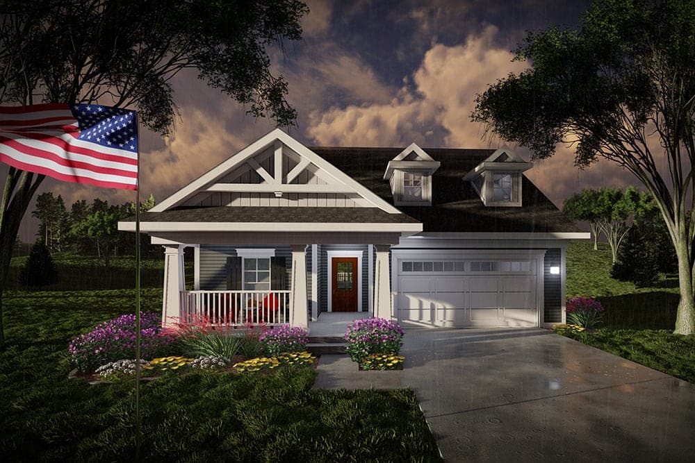 Craftsman Home Plan - 3 Bedrms, 3 Baths - 2260 Sq Ft - #101-2054