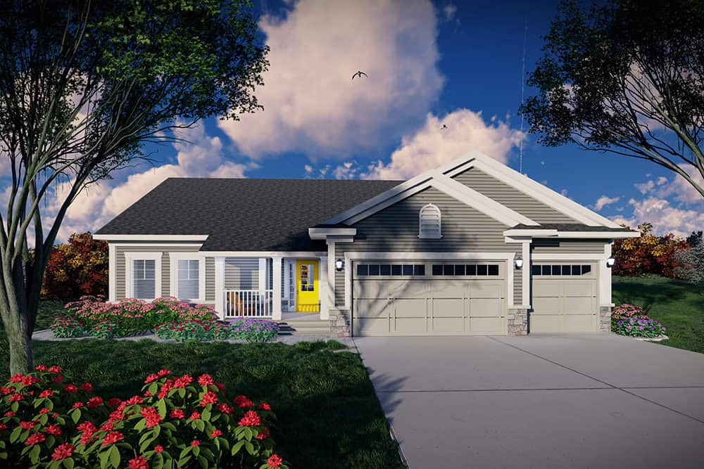 Traditional Home Plan - 4 Bedrms, 3 Baths - 2357 Sq Ft - #101-2068