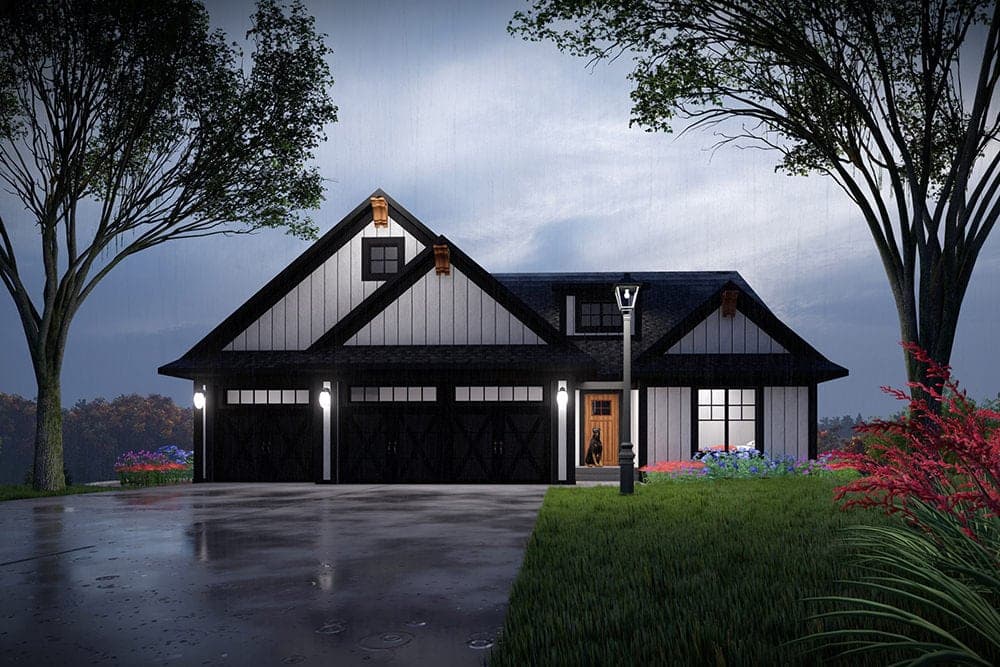 Ranch Home Plan - 4 Bedrms, 3 Baths - 2556 Sq Ft - #101-2076