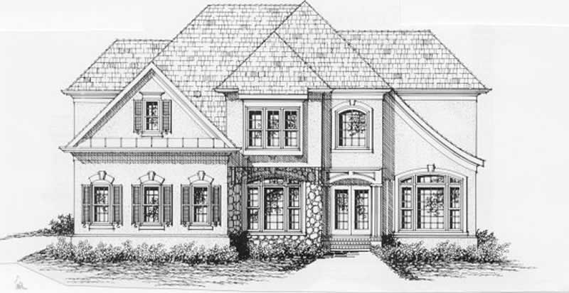 4-Bedroom, 2570 Sq Ft European Home Plan - 102-1017 - Main Exterior