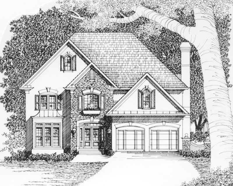 3-Bedroom, 2851 Sq Ft European Home Plan - 102-1038 - Main Exterior