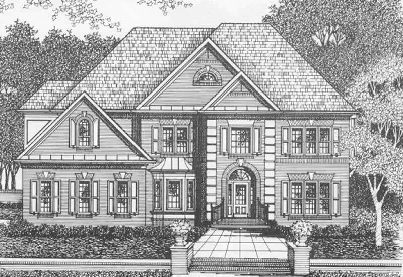 5-Bedroom, 3397 Sq Ft European Home Plan - 102-1053 - Main Exterior