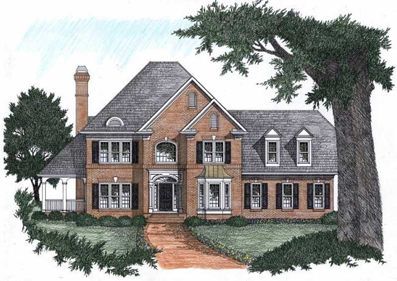 4-Bedroom, 2968 Sq Ft European Home Plan - 102-1055 - Main Exterior