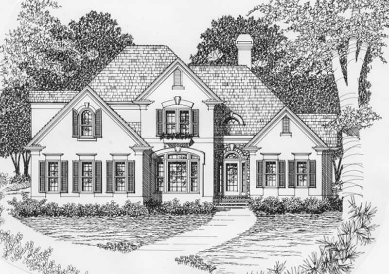 3-Bedroom, 2058 Sq Ft European Home Plan - 102-1062 - Main Exterior
