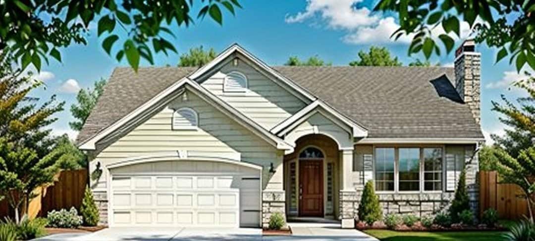 3-Bedroom, 1159 Sq Ft Ranch Home Plan - 103-1107 - Main Exterior