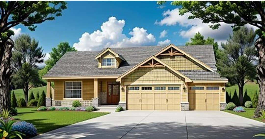 3-Bedroom, 1469 Sq Ft Craftsman Home - Plan #103-1143 - Main Exterior