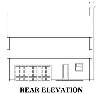 Home Plan Rear Elevation