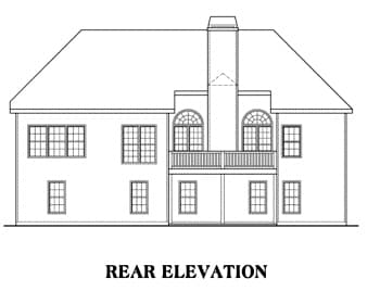 Home Plan Rear Elevation