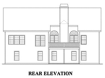Home Plan Rear Elevation