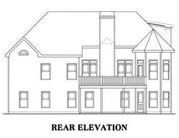 Home Plan Rear Elevation