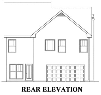 Home Plan Rear Elevation