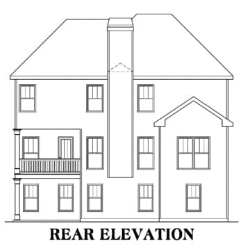 Home Plan Rear Elevation