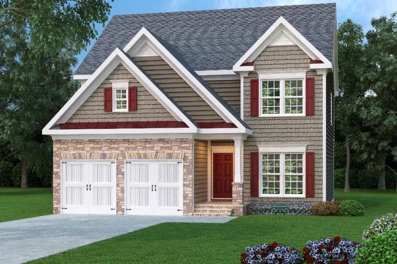4-Bedroom, 2228 Sq Ft Craftsman Home Plan - 104-1047 - Main Exterior