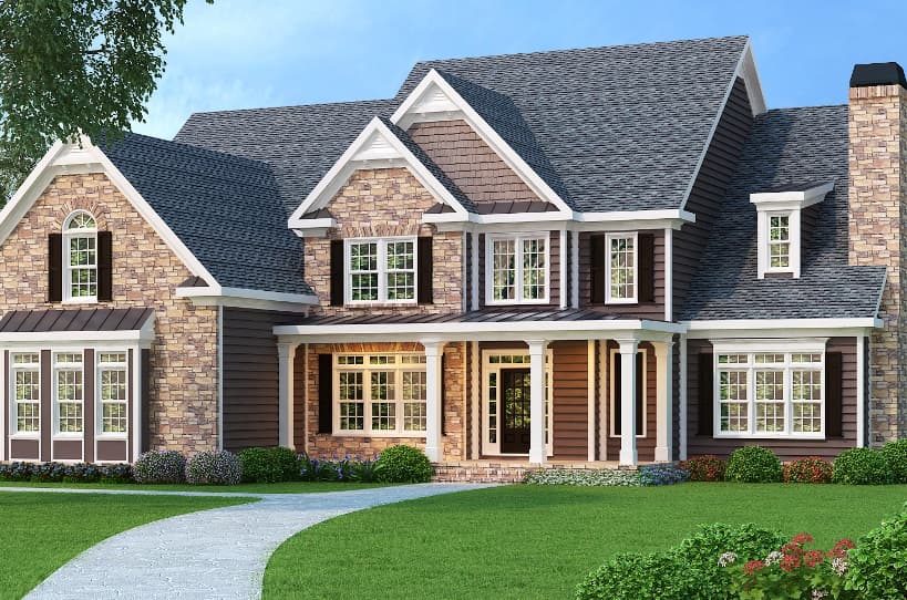 5-Bedroom, 4083 Sq Ft Luxury Home Plan - 104-1067 - Main Exterior