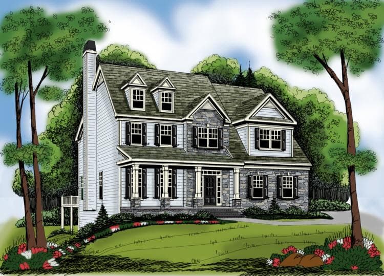 4-Bedroom, 2752 Sq Ft Southern Home Plan - 104-1108 - Main Exterior
