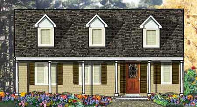 3-Bedroom, 1500 Sq Ft Country Home Plan - 105-1029 - Main Exterior