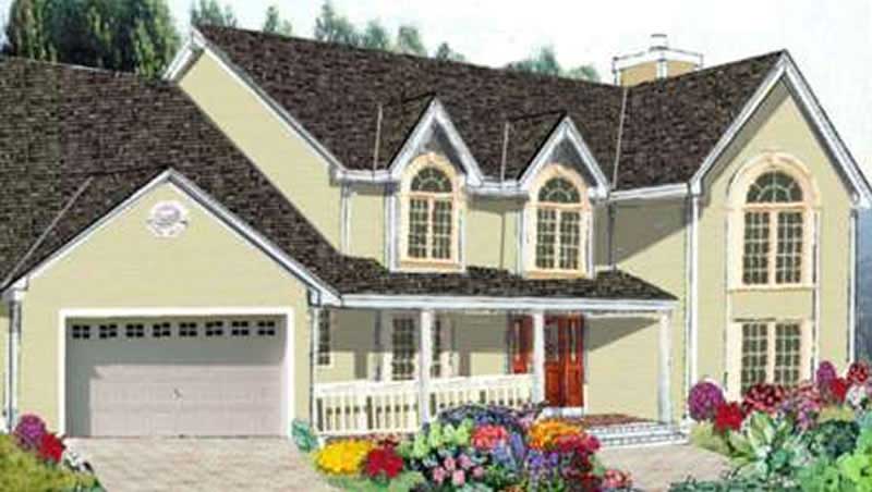 5-Bedroom, 2416 Sq Ft Country House Plan - 105-1074 - Front Exterior