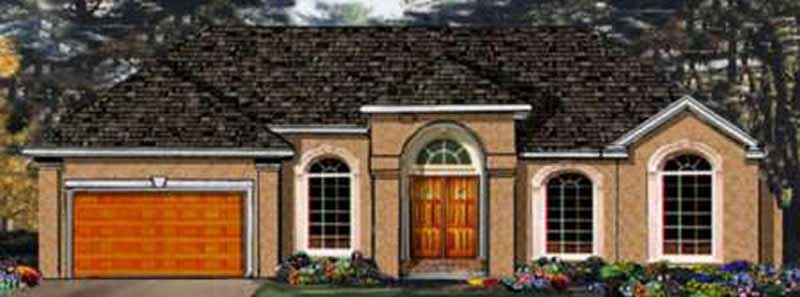 3-Bedroom, 1816 Sq Ft European Home Plan - 105-1100 - Main Exterior