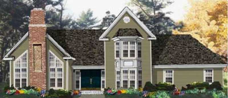 4-Bedroom, 2225 Sq Ft Traditional House Plan - 105-1115 - Front Exterior
