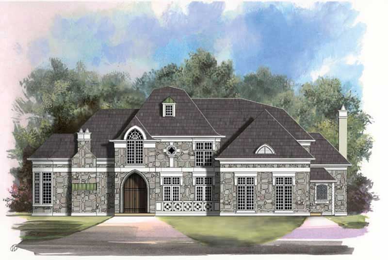 4-Bedroom, 4138 Sq Ft European Home Plan - 106-1019 - Main Exterior
