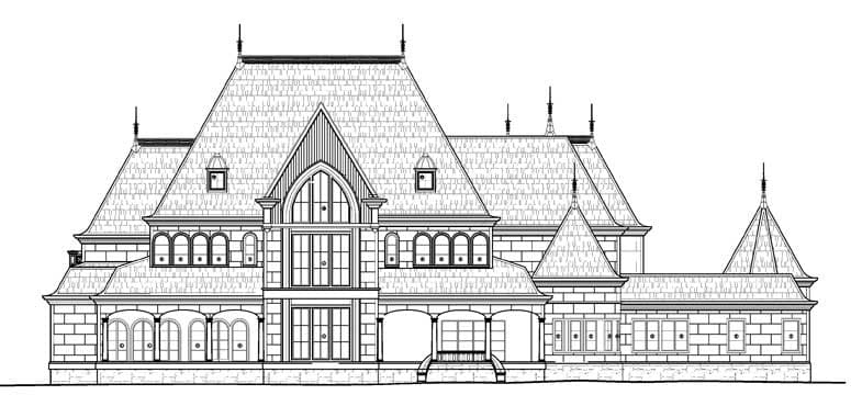 Home Plan Rear Elevation
