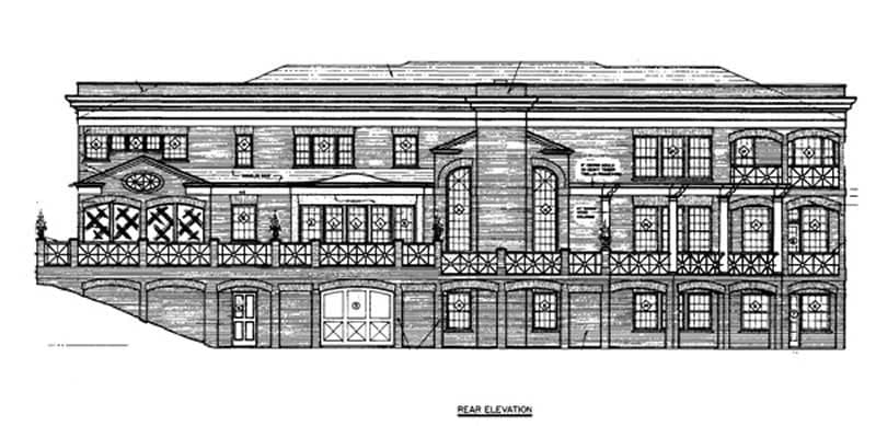 Home Plan Rear Elevation
