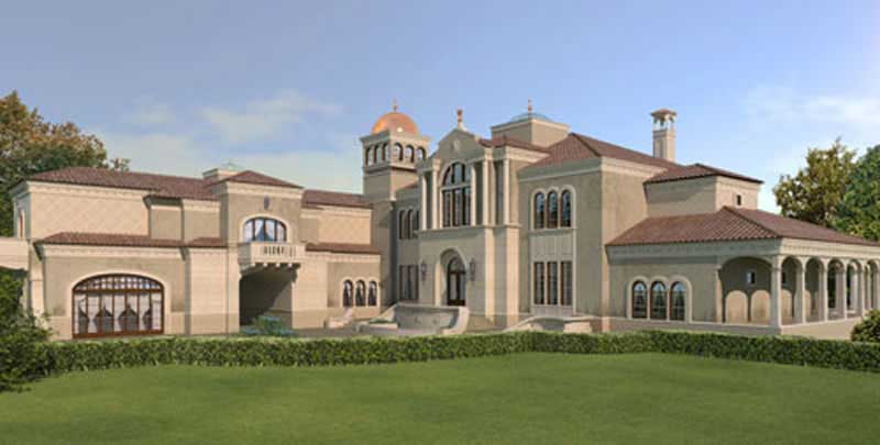 5-Bedroom, 13616 Sq Ft European Home Plan - 106-1072 - Main Exterior