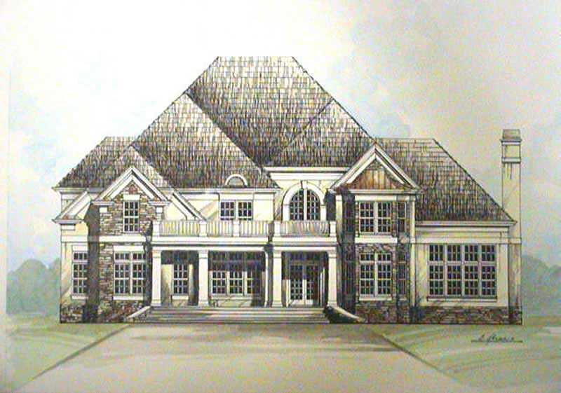 4-Bedroom, 3676 Sq Ft European Home Plan - 106-1082 - Main Exterior