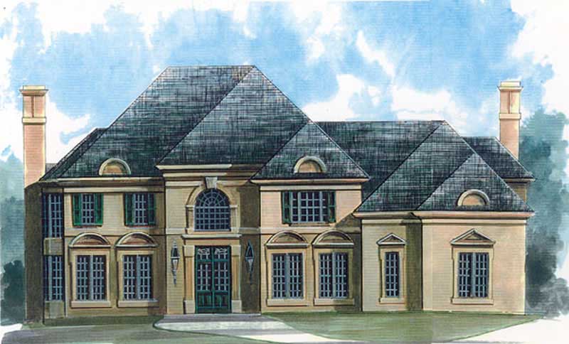 5-Bedroom, 3613 Sq Ft European House Plan - 106-1107 - Front Exterior