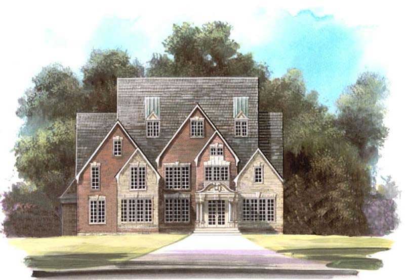 3-Bedroom, 4408 Sq Ft European House Plan - 106-1108 - Front Exterior