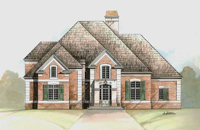 4-Bedroom, 3155 Sq Ft European House Plan - 106-1121 - Front Exterior