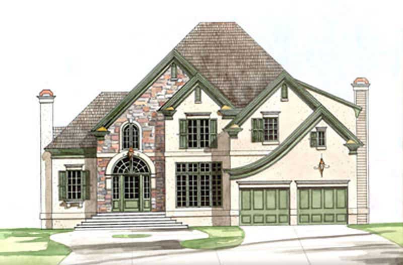 4-Bedroom, 2786 Sq Ft European Home Plan - 106-1245 - Main Exterior