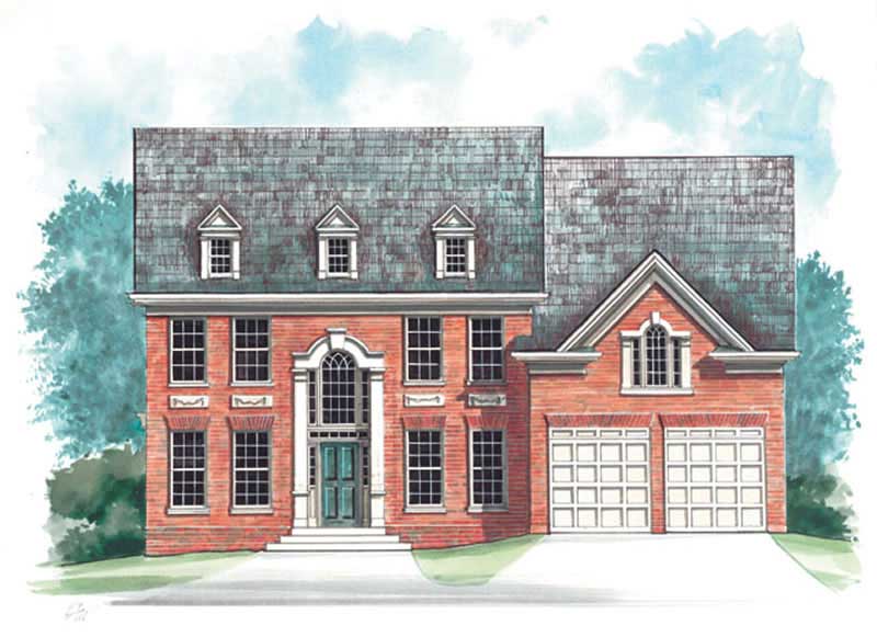 5-Bedroom, 2780 Sq Ft Georgian House Plan - 106-1247 - Front Exterior