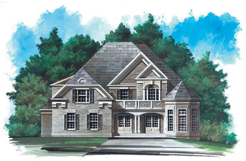 4-Bedroom, 2870 Sq Ft European House Plan - 106-1254 - Front Exterior