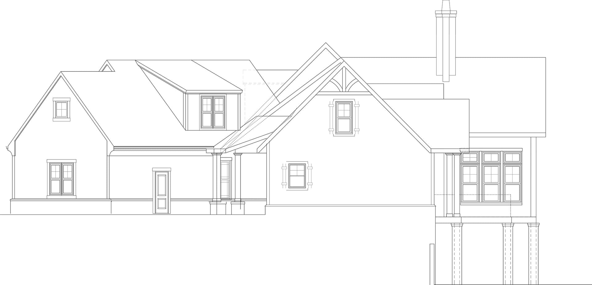 Home Plan Right Elevation