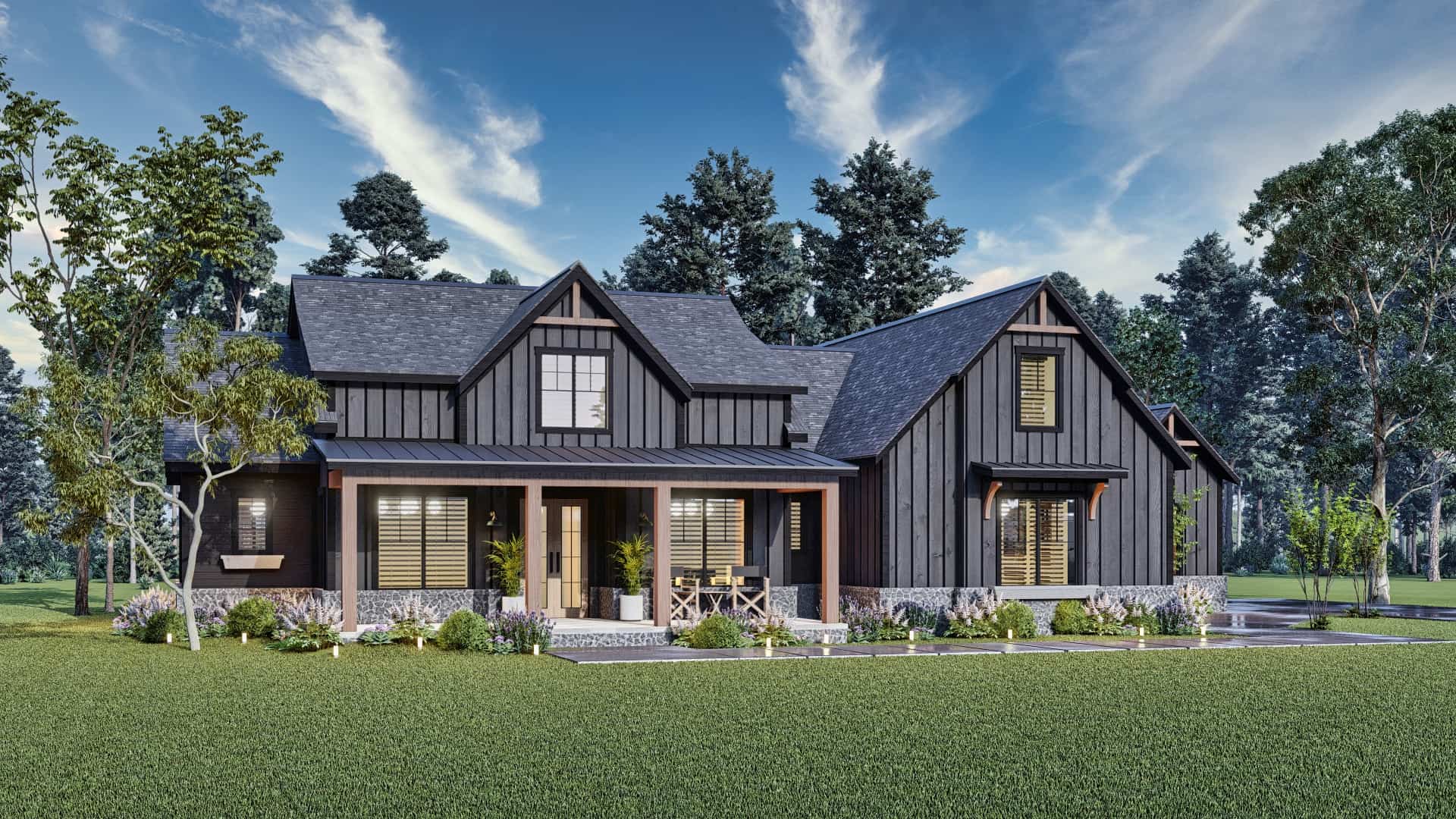 4-Bedroom, 2764 Sq Ft Modern Farmhouse Home Plan - 106-1340 - Main Exterior