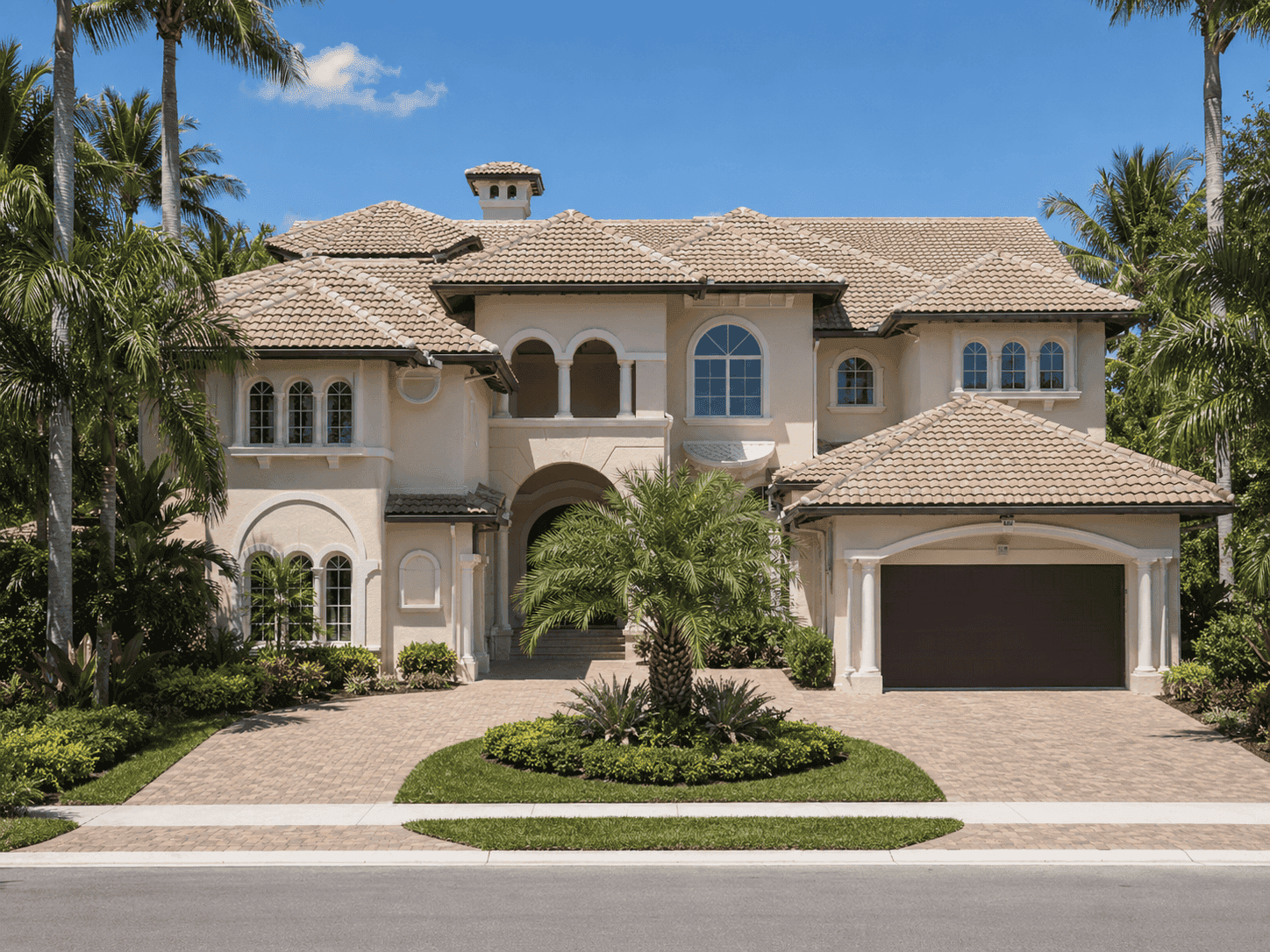 Front elevation of Luxury home (ThePlanCollection: House Plan #107-1009)